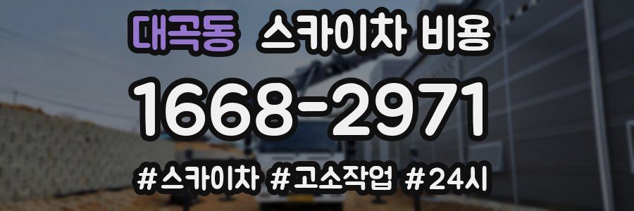 대곡동 스카이차 비용