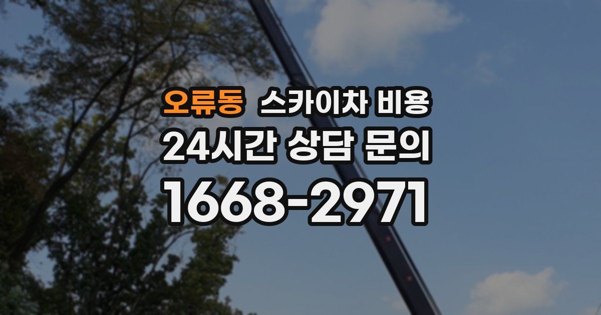 오류동 스카이차 비용