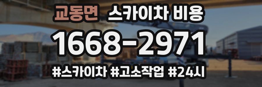 교동면 스카이차 비용