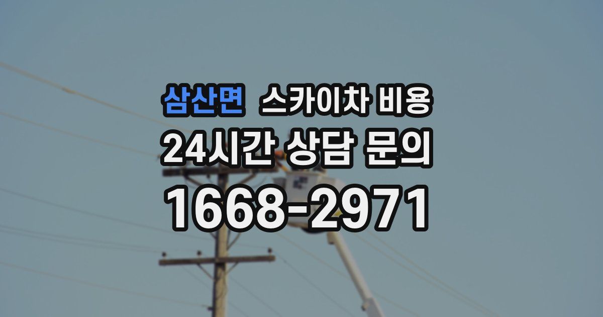 삼산면 스카이차 비용