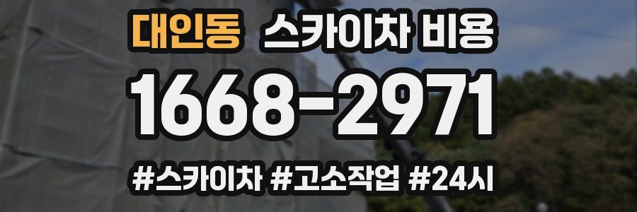 대인동 스카이차 비용