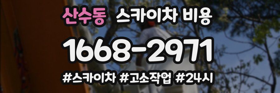 산수동 스카이차 비용