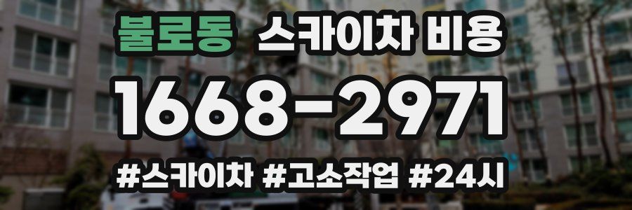 불로동 스카이차 비용