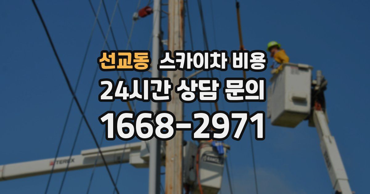 선교동 스카이차 비용