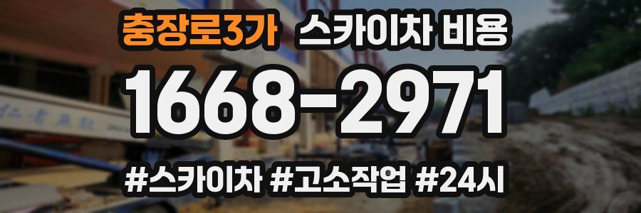 충장로3가 스카이차 비용