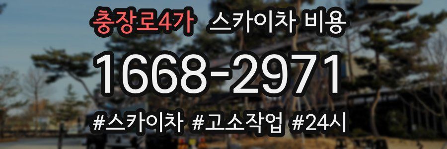 충장로4가 스카이차 비용
