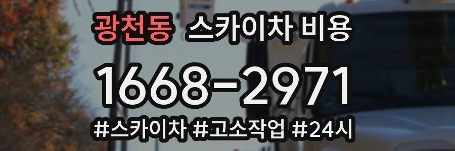 광천동 스카이차 비용