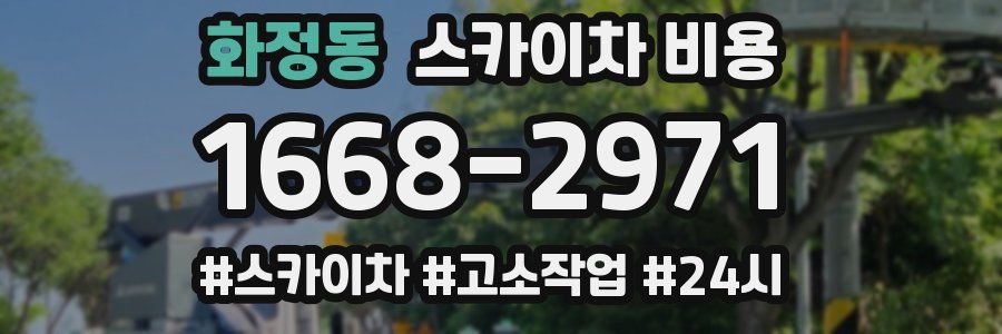 화정동 스카이차 비용