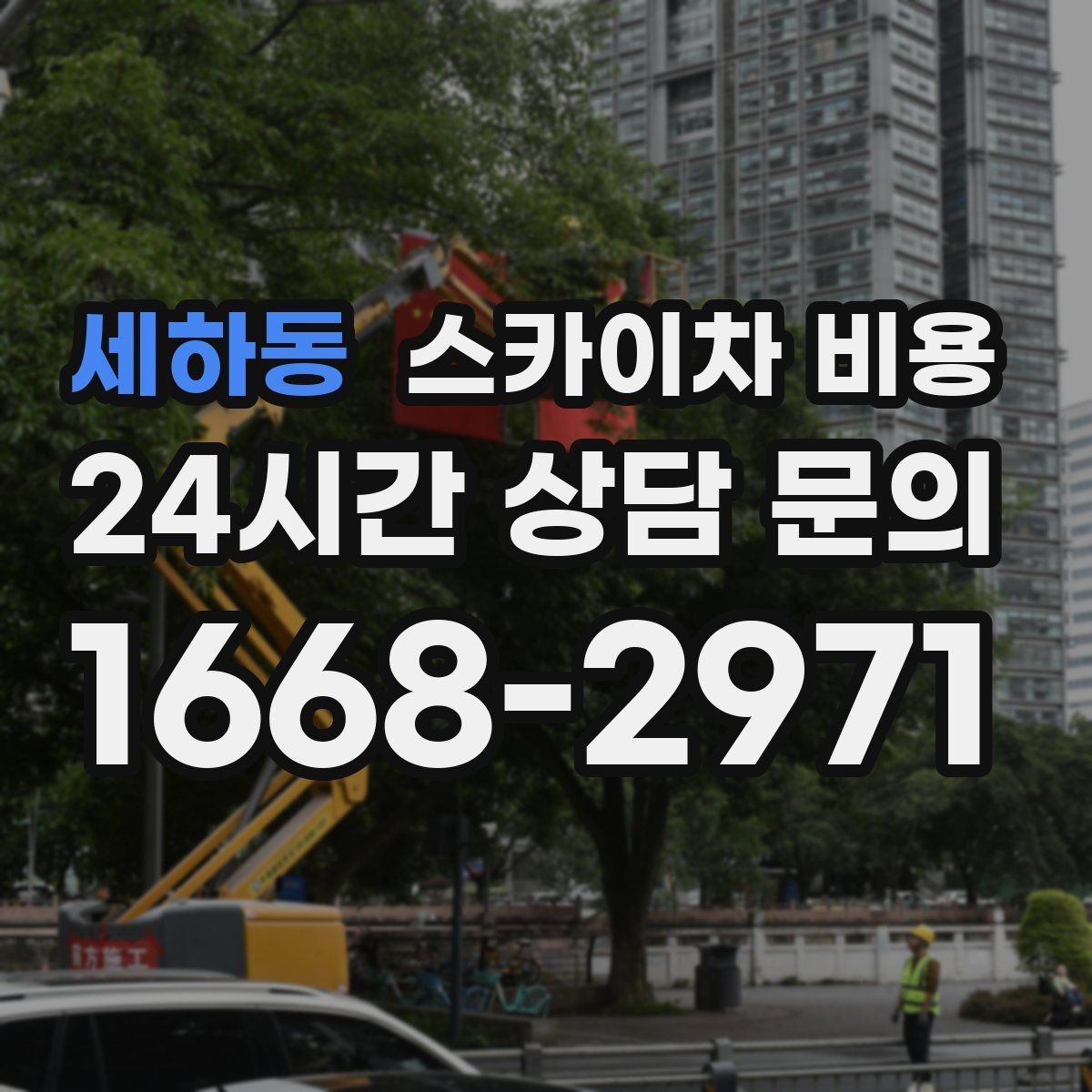 세하동 스카이차 비용 작업 높이(층수·높이)와 작업 시간(주간/야간/심야)에 따라 달라지는