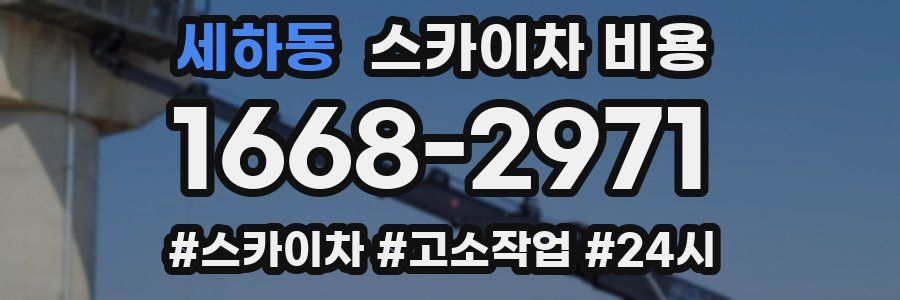 세하동 스카이차 비용