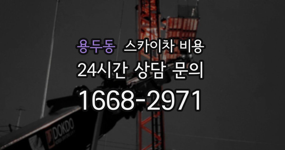 용두동 스카이차 비용