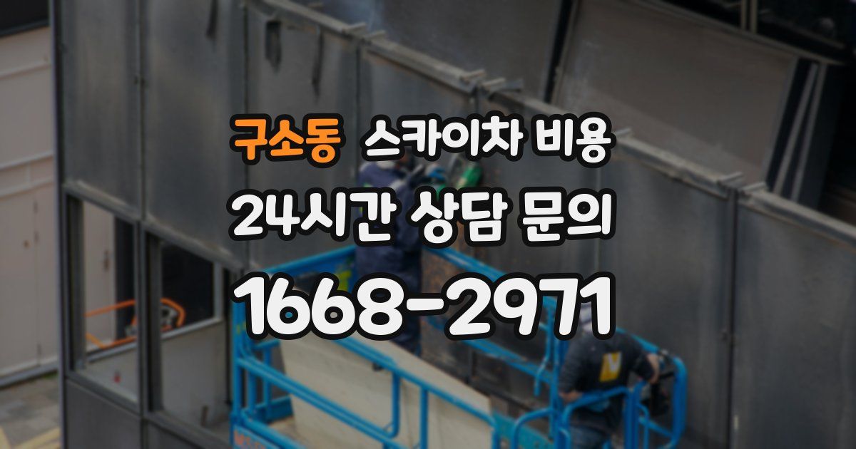 구소동 스카이차 비용