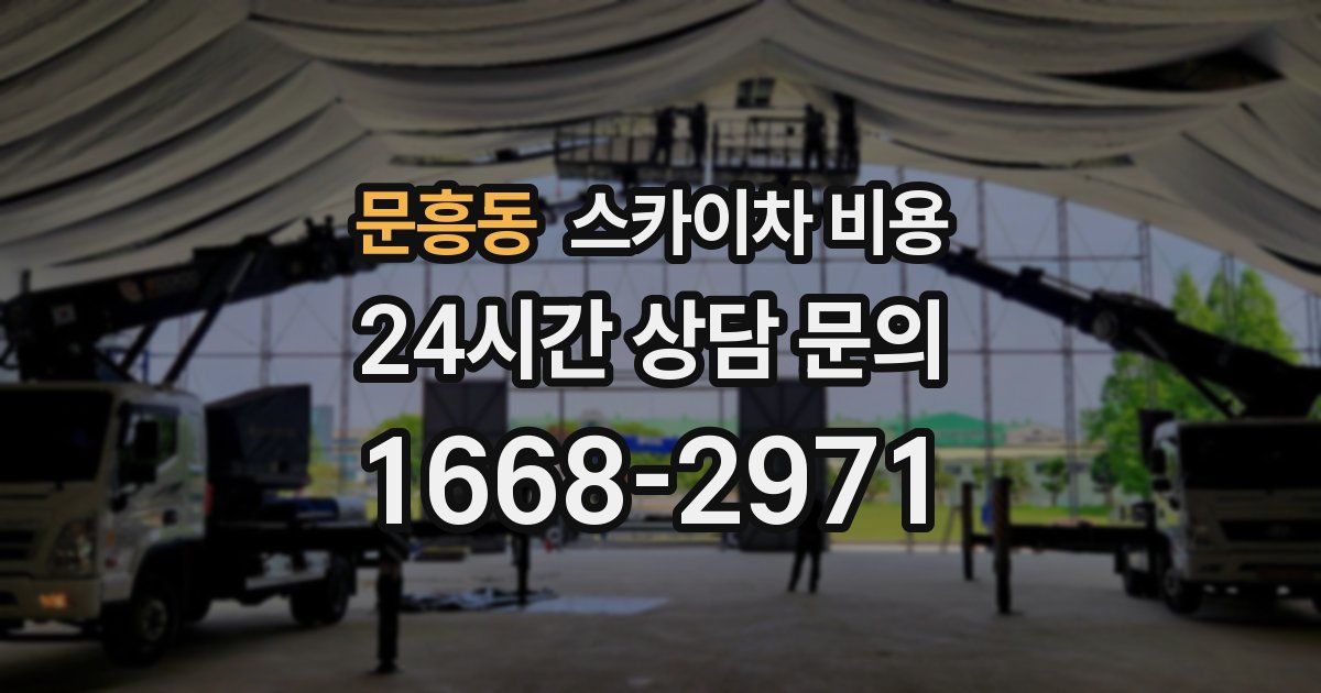 문흥동 스카이차 비용