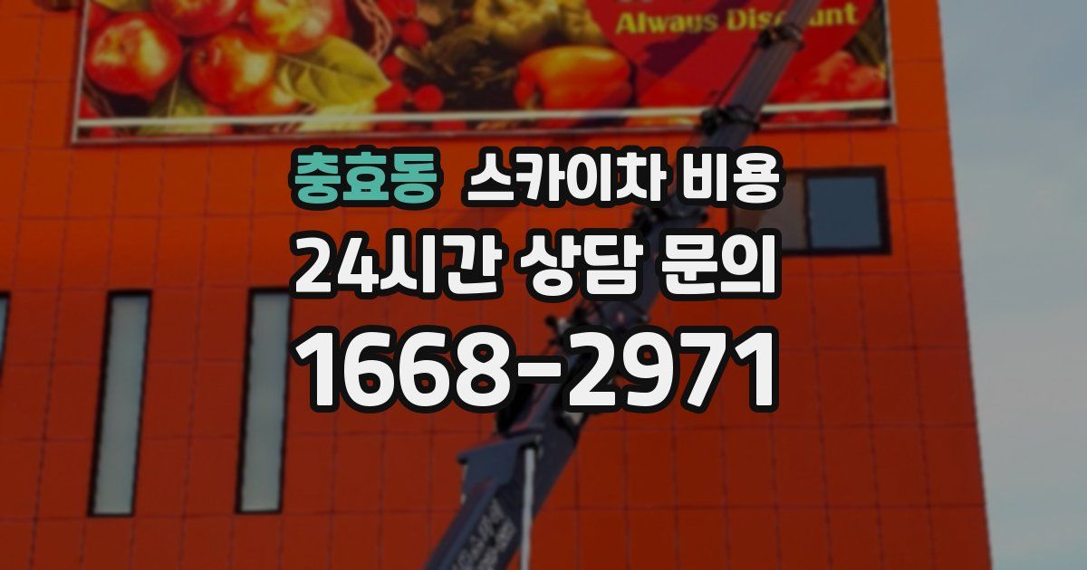 충효동 스카이차 비용