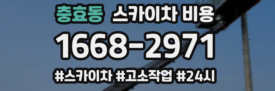 충효동 스카이차 비용