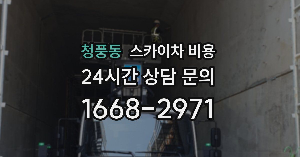 청풍동 스카이차 비용