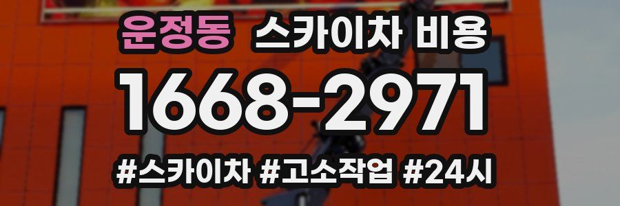 운정동 스카이차 비용