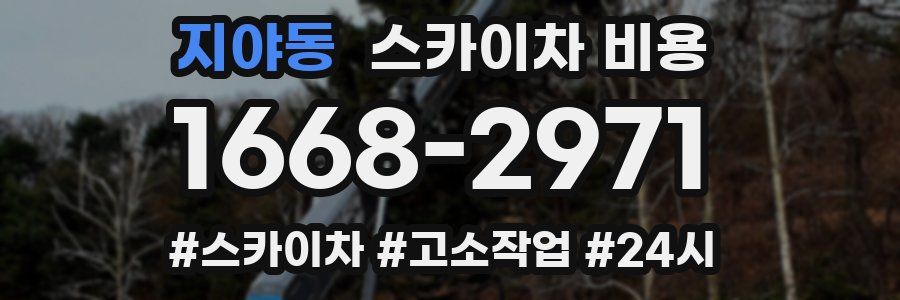지야동 스카이차 비용