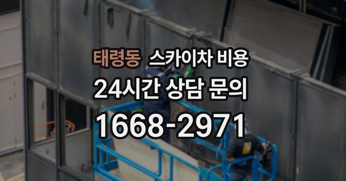 태령동 스카이차 비용