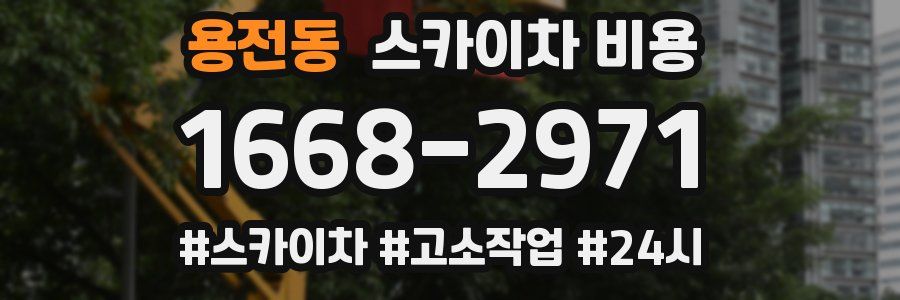 용전동 스카이차 비용