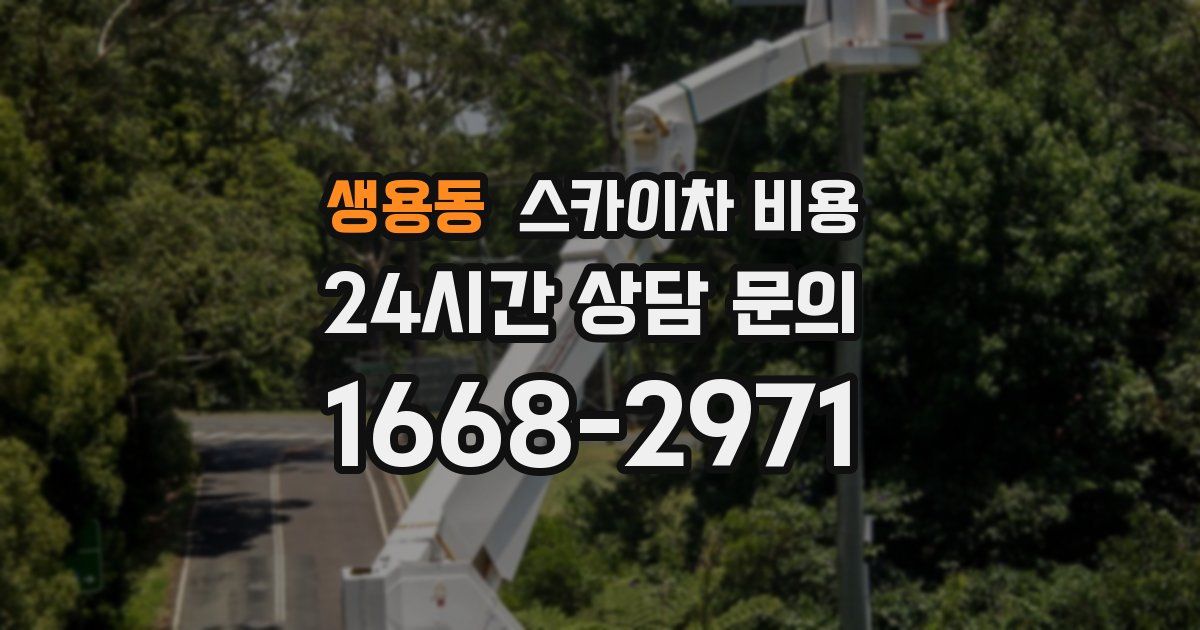 생용동 스카이차 비용