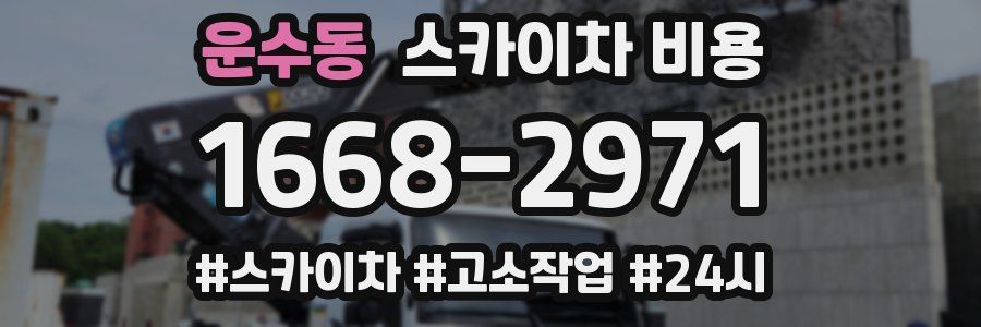 운수동 스카이차 비용