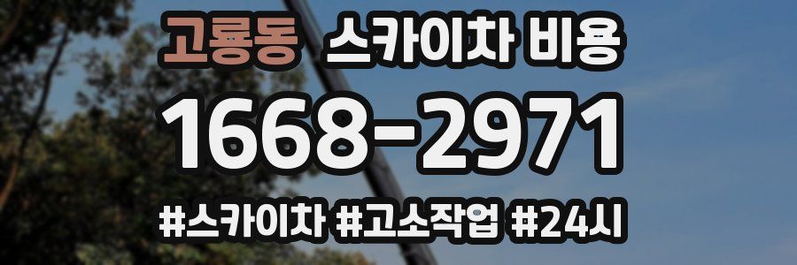 고룡동 스카이차 비용