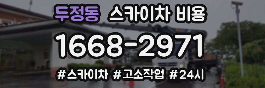 두정동 스카이차 비용