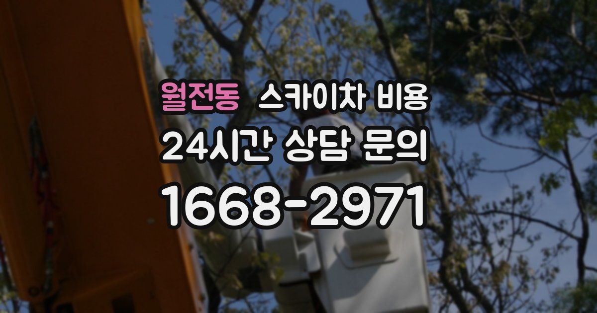 월전동 스카이차 비용