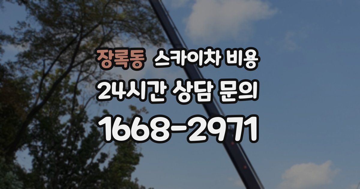 장록동 스카이차 비용