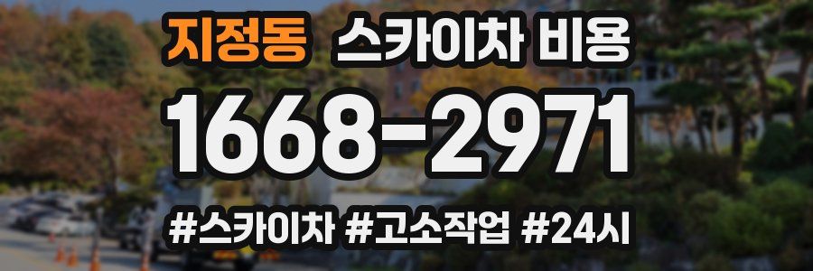 지정동 스카이차 비용