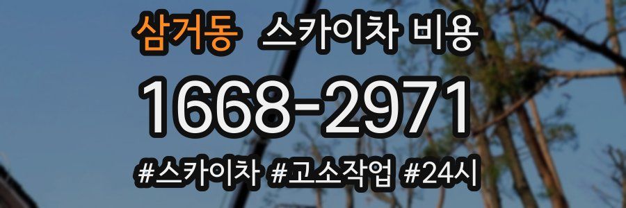 삼거동 스카이차 비용