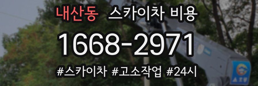 내산동 스카이차 비용