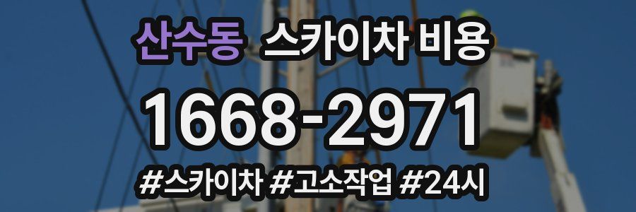 산수동 스카이차 비용
