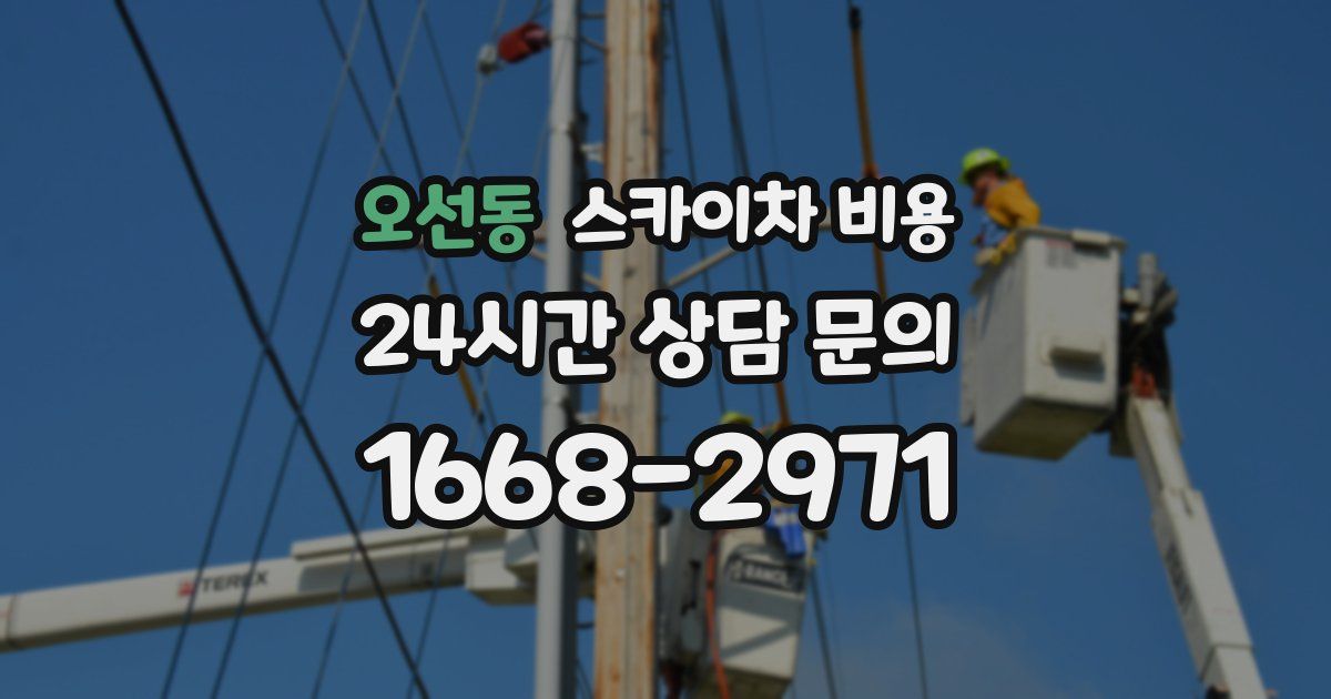 오선동 스카이차 비용