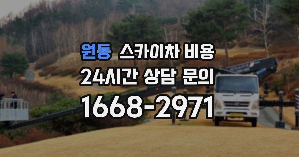 원동 스카이차 비용