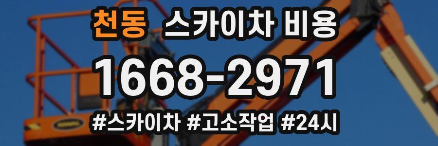 천동 스카이차 비용