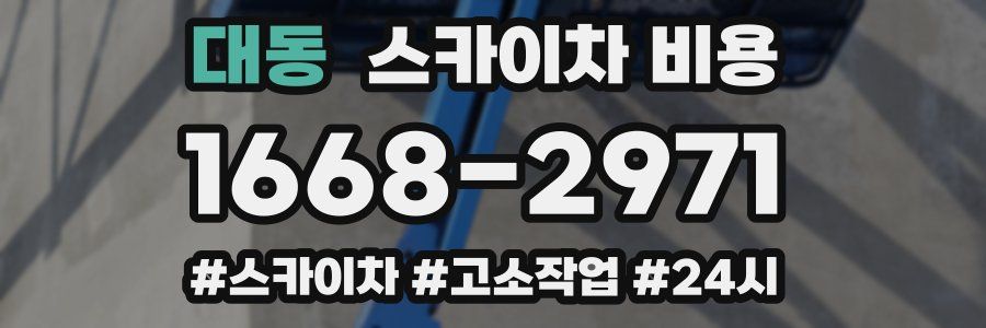 대동 스카이차 비용