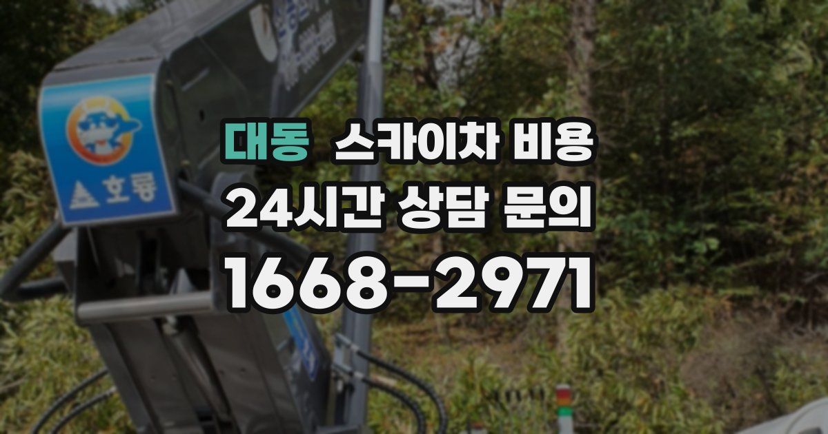 대동 스카이차 비용