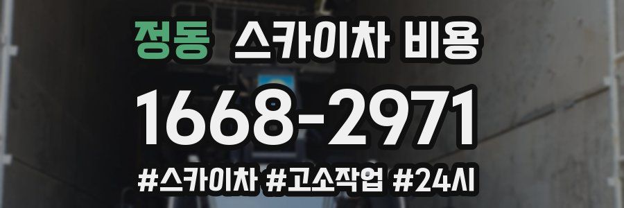 정동 스카이차 비용