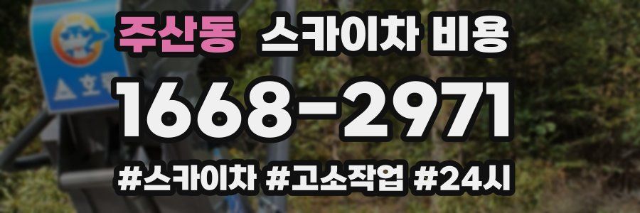 주산동 스카이차 비용