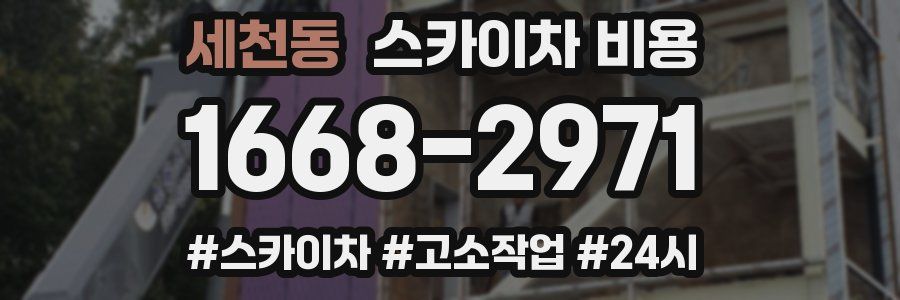 세천동 스카이차 비용