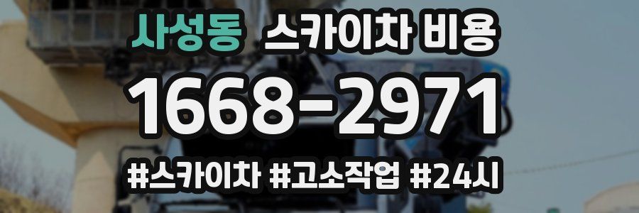 사성동 스카이차 비용