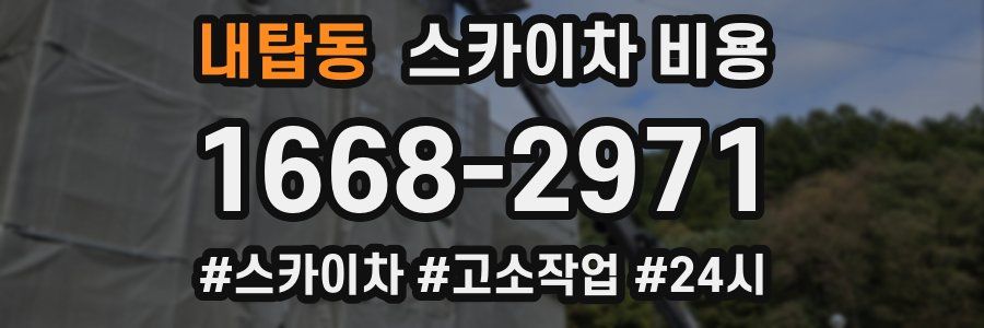 내탑동 스카이차 비용