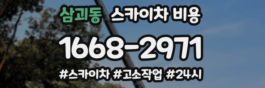 삼괴동 스카이차 비용