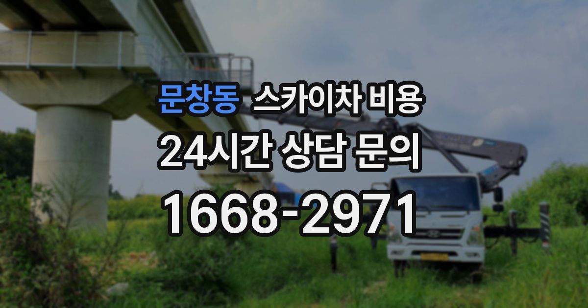 문창동 스카이차 비용