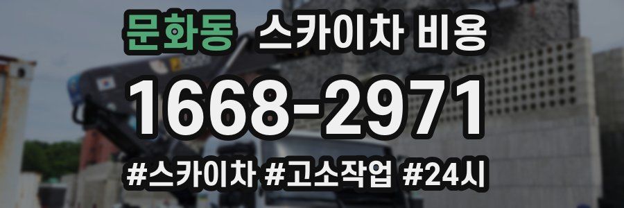 문화동 스카이차 비용