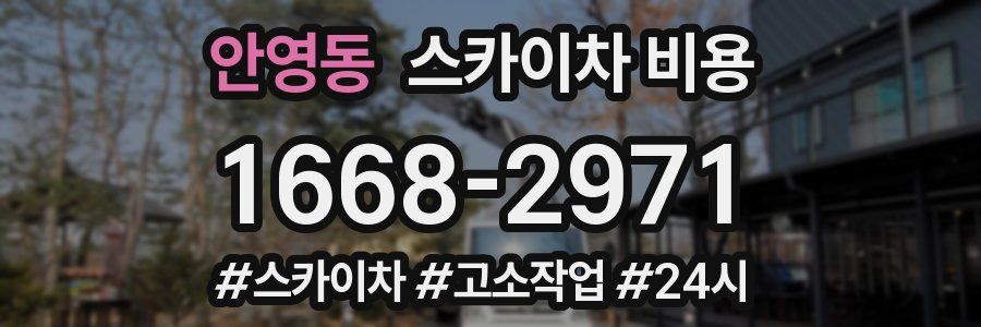 안영동 스카이차 비용