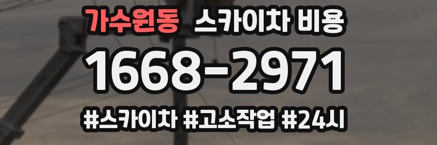 가수원동 스카이차 비용