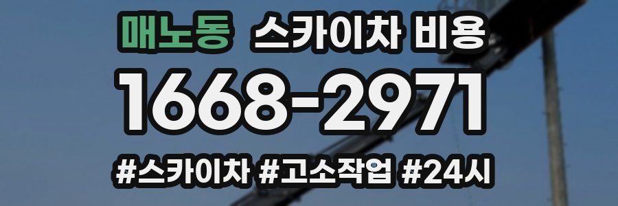 매노동 스카이차 비용